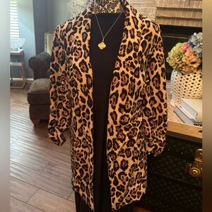 Lane Bryant Animal Print Stretchy Stylish Blazer 14/16